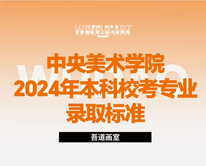 发布丨中央美术学院2024年本科招生校考专业录取标准