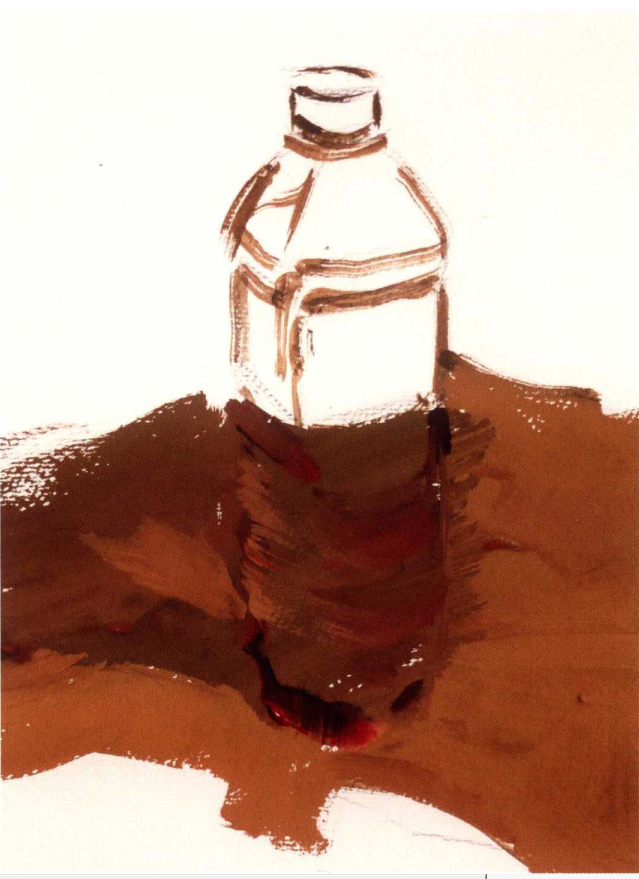 饮用水瓶色彩画法步骤图