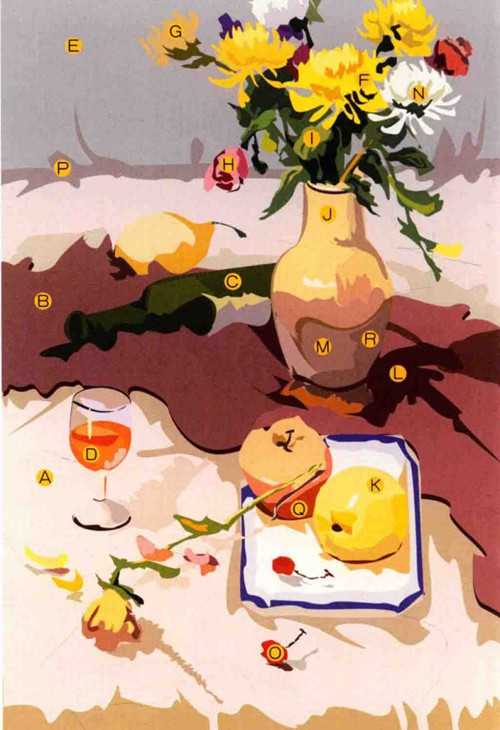 瓶花与水果冯晓阳图片图片